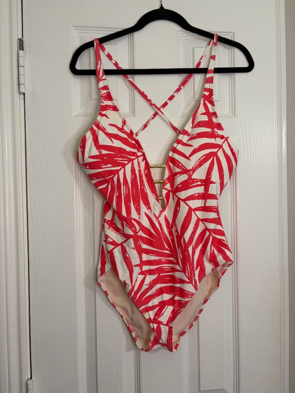 Orange one piece swimsuit